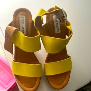 Nine West Yellow Wedges